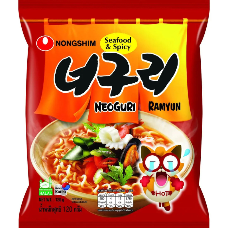 Mì Nongshim Neoguri Hải Sản Cay Gói 120G